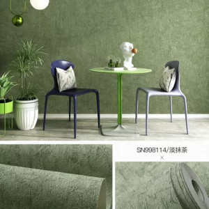 Modern Minimalist 3d Diatom Mud Wallpaper Bedroom Living Room Solid Color Light Green Non-self-adhesive Nordic Style Wallpaper - Image 3