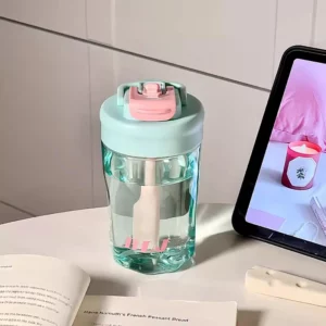 550/700ml Cute Water Bottle Sport Tumbler For Girls Kids Plastic Aesthetic Ice Hot Coffee Tea Juice Cup School Drinking Bottle - Image 3