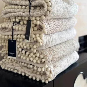 Fleece Blanket Light Luxury Ins Crepe Cotton Multi-functional Small Blanket Office Nap Blanket Shawl Cover Blanket - Image 4