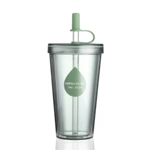 Reusable Iced Coffee Cups With Lids Double Wall Drink Cup With Straw And Lid Coffee Cups For Coffee Milk Juice Drinking Water - Image 5