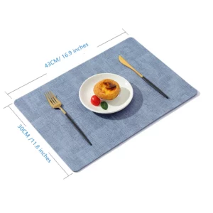 Placemats Dual Sided,Faux Leather Place Meal Mats Indoor Placemats for Dining Table Outdoor Square Non-Slip Washable Table Mats - Image 5