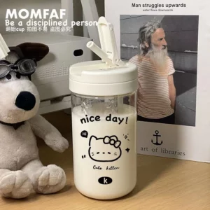 600Ml Cartoon HelloKittys Pochacco Water Cup Girls Plastic Cup High Temperature Resistant Summer Children's Water Bottle Gifts - Image 2