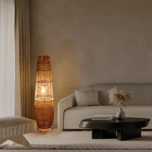 Retro Rattan Floor Lamp handmade Hemp Rope Lamp For Living Room Decor wabi sabi art lamp Bedroom Bedside Lamp corner sofa Lamp - Image 4