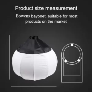 35CM Globe Lantern Softbox Bowens Mount Quick Ball Diffuser Ring Soft Light Modifier for Film-Making Video Shoot Flash - Image 5