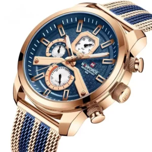 Quartz Watch For Men Casual Sport Calendar Week Display Luminous Waterproof Clock Mesh Steel Strip Men Watch Relogios Masculino - Image 6