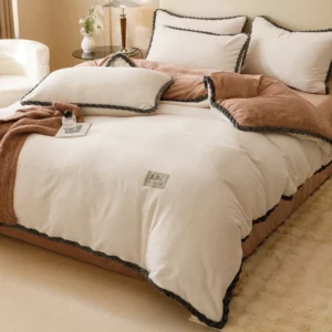 Winter Milk Velvet Quilt Duvet Cover Bedding Thicken Bed Quilt Cover Double Bed Cover Queen King Comforter cover Bed linen - Image 5