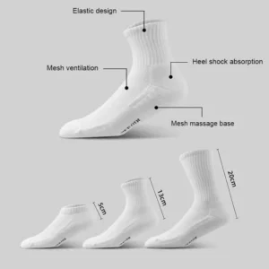 1pairs Socks Men's cotton deodorant winter towel bottom with velvet mid-tube white stockings thickened sports basketball socks - Image 3