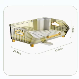 Luxury Dish Drying Rack Eco-friendly Drainer Rack With Drain Basket Tableware Bowl Organizer Kitchen Utensils Dish Storage Rack - Image 6