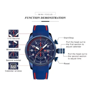 MINI FOCUS Electronic Quartz Mens Watches Auto Date Wristwatch Water Resistant Clock Gift for Men relogio masculino 0379G - Image 6