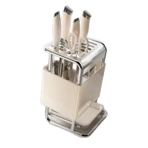 Stable Stainless Steel Knives Holder Large Capacity Space Saving Countertop Knives Holder Anti-slip Chopstick Bucket Kitchenware - Image 3