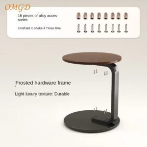 OMGD Living Room Small Round Table Balcony Sofa Next To The Coffee Table Bedroom Bedside Table Removable Simple Shelf News - Image 3
