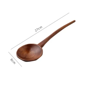 New Long Handle Ramen Wooden Spoon Japanese Kitchen Cooking Utensils Tableware Serving Tablespoons Home Large Soup Ladle - Image 6