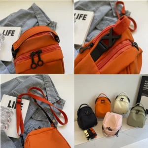 Men Women Student Canvas Shoulder Bag Street Small Messenger Bag for Student Korean Harajuku Unisex Crossbody Bags Phone Purses - Image 5