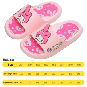 Sanrio Hello Kitty Summer Slippers Cute Kuromi Cinnamoroll Home Indoor Bathroom Anti-Slip Slippers Cartoon Outdoor Sandals Gifts - Image 6