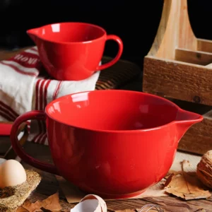 Japan style creative ceramic bowl measuring cup with handle The Mixing Bowl household simplicit baking set batter bowl egg bowls - Image 2