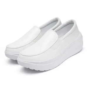 Spring Genuine Leather Soft Outsole Work Shoes Female Black Swing Shoes Woman Plus Size Wedges Single Shoes Zapatillas - Image 6