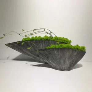 Nordic Fan-shaped Resin Vase Model Room, Soft Decoration, Hotel Home, Living Room, Simulated Floral Tabletop Decoration - Image 5