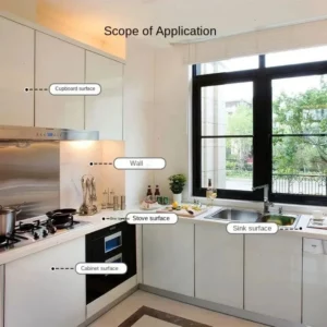 10M Marble Kitchen Oil-Proof Film Waterproof Self-adhesive Wall Tile Sticker Moisture-Proof Countertop Cabinet Cover Wallpaper - Image 4