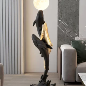 Home Decor Luminous Whale Statue Large Floor Decor Nordic Living Room Auspicious Animal Sculpture Art Ornament Housewarming Gift - Image 5