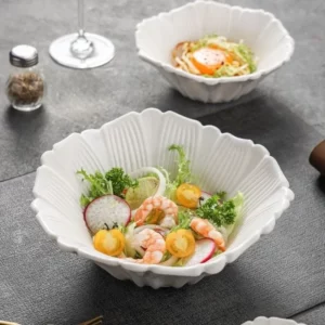 Creative White Tulip Bowl Fine Porcelain Ramen Soup Bowl Large Capacity Fruit Bowl Hotel Restaurant Kitchen Utensils Tableware - Image 3