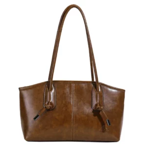 Solid Color PU Leather Tote Bags for Women 2025 Fashion Female Shoulder Bag High-quality Purses and Handbags Designer Sac A Main - Image 6