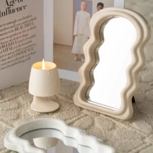 Minimalist Cloud Shaped Desktop Dressing Mirror French Simple Wall Hanging Bathroom Irregular Makeup Decorative Girl Mirror - Image 5
