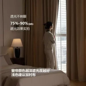 New Chinese Style Jacquard Chenille Thickened Blackout Retro Cotton and Linen Curtains for Living Dining Room Bedroom Custom - Image 4