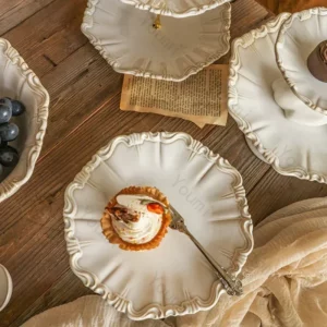 French Style Relief Ceramic Plate High End Creative Steak Dinner Plates Household Soup Bowls Dishes Tray Vintage Tableware - Image 5