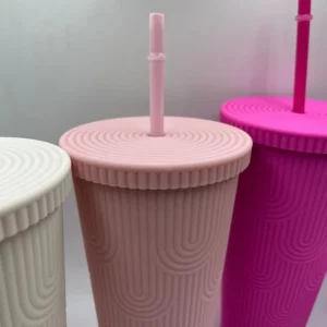 Double -layer plastic cup creative fashion American plastic cactus cup matte surface large capacity double -layer durian cup - Image 3