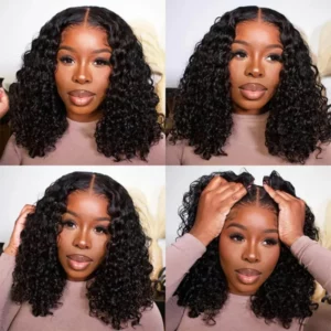 Short Bob Lace Frontal Wig Human Hair 13x4 Deep Wave 180% Density Lace Front Wigs Short Bob Wig Human Hair Lace Frontal Wigs - Image 6