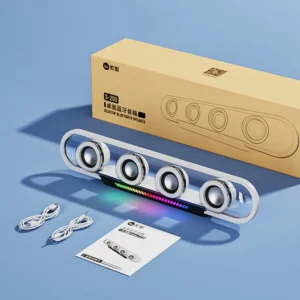 SOAIY Computer Audio Desktop Crystal Music E-sports Games Sound Box Pickup Colorful Lights Portable Wireless Bluetooth Speakers - Image 6
