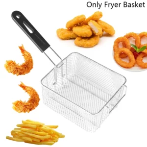 Detachable Fryer Basket Portable Practical Lightweight Stainless Steel Kitchen Safe Handle for Deep Chips Shrimps Easy Clean - Image 3
