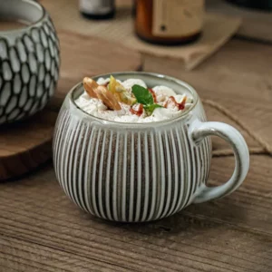 200ml/375ml Japan Style Ceramic Ball Cup Retro Minimalist Coffee Mug Breakfast Cup Home Office Drinkware Drinking Water Tumbler - Image 2
