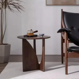 Simple Coffee Table Nordic Round A Few Solid Wood Sofa Side Table Corners Black/Walnut Bedroom Bedside Table Couchtisch Desk - Image 6