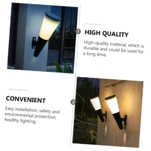 Solar Wall Light Exterior Outside Solar Fence Lights Pathway Light Outdoor Solar Lamp Wall Sconce For Garden Backyard Front Door - Image 4