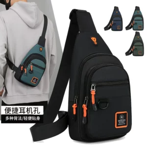 Fashion Men's Chest Bag Handbag Lightweight Oxford Fabric Crossbody Shoulder Bag Stylish Casual Men's Waist Packs Male Chest Bag - Image 3