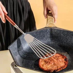 Walnut Handle Kitchen Utensils Stainless Steel Cake knife Shovel Pan Shovel Rice Spoon Soup Ladle Restaurant Service Component - Image 3