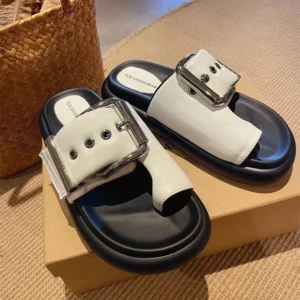 Designer Slippers Casual Flats Shoes Fashion Women's Sandals 2025 Summer Beach Flip Flops Cozy Slides Buckle Sandalias De Mujer - Image 4