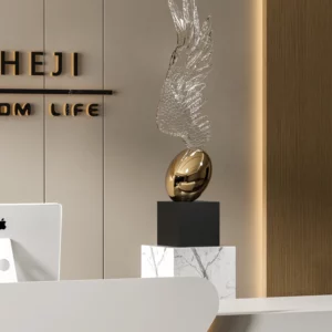 Transparent Wings Art Abstract Ornament Modern Light Luxury Interior Large Floor-to-ceiling Statue Sculpture Office Decoration - Image 5