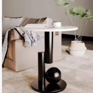 French Side Table Rock Slab Coffee Table, Sofa Corner Table, Living Room and Balcony, Leisure Home Furniture - Image 3