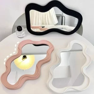 Minimalist Cloud Shaped Desktop Dressing Mirror French Simple Wall Hanging Bathroom Irregular Makeup Decorative Girl Mirror - Image 3
