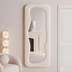 Full Length Mirror 63"x24",Irregular Wavy Mirror, Wave Arched Floor Mirror,Wall Mirror Standing Hanging or Leaning Against - Image 4