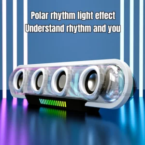SOAIY Computer Audio Desktop Crystal Music E-sports Games Sound Box Pickup Colorful Lights Portable Wireless Bluetooth Speakers - Image 3
