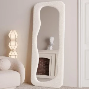 Full Length Mirror 63"x24",Irregular Wavy Mirror, Wave Arched Floor Mirror,Wall Mirror Standing Hanging or Leaning Against - Image 3