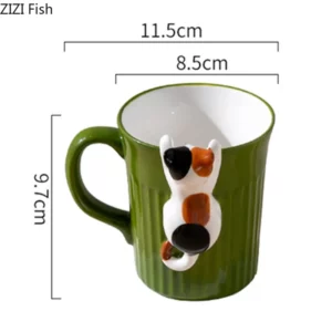 Cartoon Cute Cat Ceramic Mug Creative Office Water Cup Home Breakfast Milk Cup Couple Afternoon Tea Coffee Cup Friend Gift - Image 5