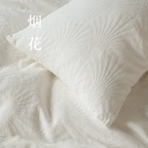 3/4Pcs Bedding Set Japanes Washed Cotton Bed Linen Sets Jacquard Weave Pleat Double Bed Sheet Duvet Cover Comforter Bedding Sets - Image 3