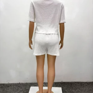 CM.YAYA Fashion Women's Set Short Sleeve Button Fly Shirt Top and Shorts 2025 Street Classic Two 2 Piece Sets Outfits Tracksuit - Image 6