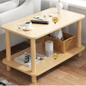 60x30x53cm Home Living Room Modern Double-layer Small Coffee Table Apartment Sofa Side Cabinet Bedside Table кофейный столик - Image 2