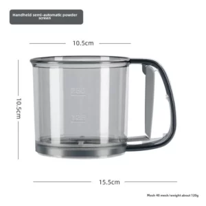 Plastic Flour Sifter for Baking, Powder Sugar Shaker with Hand Press Design, Fine Mesh Flour Sifter Sieve Kitchen Baking Tool - Image 6