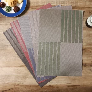 1 /4PCS Fashion PVC Dining Table Placemat Dinner Plate and Tableware Pad Waterproof Slip-resistant Heat Insulation Washable Mat - Image 2